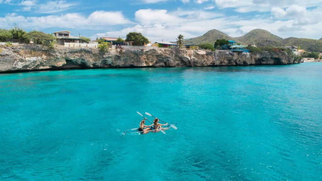 Caiaque transparente em Curaçao