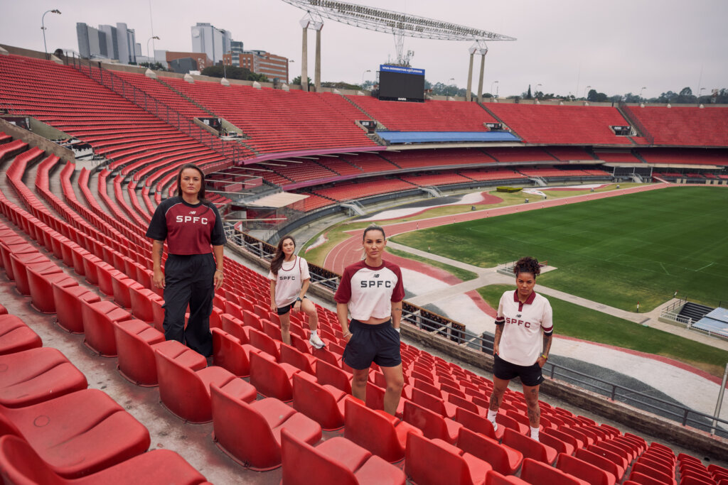 Torcer nunca foi tão estiloso: New Balance lança coleção cápsula feminina com o São Paulo FC